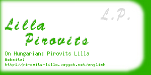 lilla pirovits business card